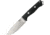 Bark River Bravo Squad Leader Black Fixed Blade Knife, 3.625in, A2 Tool Steel, Drop Point, Black, Canvas Micarta Handle BA116MBC