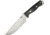 Bark River Bravo Survivor Black Canvas Fixed Blade Knife, 7.125in, A2 Tool Steel, Black, Canvas Micarta Handle BA07116MBC