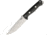 Bark River Bravo Vortex Black Canvas Fixed Blade Knife, 5.5in, A2 Tool Steel, Black, Canvas Micarta Handle BA07117MBC