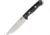Bark River Bravo Vortex Rampless Black Fixed Blade Knife, 5.25in, A2 Tool Steel, Drop Point, Black, Canvas Micarta Handle BA07117RMBC