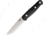 Bark River Bushcrafter II Black Canvas Fixed Blade Knife, 4.5in, CPM-3V Steel, Standard Edge, Black, Micarta Handle BA06223MBC