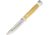 Bark River Canoe Antique Ivory Fixed Blade Knife, 4.5in, A2 Tool Steel, Standard Edge, Satin, Antique Ivory, Micarta Handle BA10110MAI