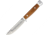 Bark River Canoe Natural Canvas Fixed Blade Knife, 4.5in, A2 Tool Steel, Standard Edge, Satin, Natural, Canvas Micarta Handle BA10110MNC