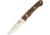 Bark River Classic Utility Caper Bocote Fixed Blade Knife, 3.25in, Standard Edge, Satin, Brown, Bocote Wood Handle BA02156WB