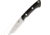 Bark River Featherweight Fox River CPM3V Fixed Blade Knife, 3.25in, CPM-3V Carbon Steel, Drop Point, Satin, Black, Canvas Micarta Handle BA01022MBC