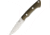 Bark River Featherweight Fox River CPM3V Fixed Blade Knife, 3.25in, CPM-3V Carbon Steel, Drop Point, Satin, Green, Canvas Micarta Handle BA01022MGC