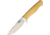 Bark River Fieldsman Antique Ivory Fixed Blade Knife, 3.5in, A2 Tool Steel, Standard Edge, Satin, Antique Ivory, Micarta Handle BA02012MAI