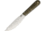 Bark River Hudson Bay Trade Green Canvas Fixed Blade Knife, 9.5in, 5.25in, A2 Tool Steel, Standard Edge, Satin, Green, Canvas Micarta Handle BA09112MGC