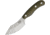 Bark River JX6 Companion Elmax Fixed Blade Knife, 7.25in Overall, 3.25in Satin Elmax Steel Blade, Green Canvas Micarta Handle, 10-142MGC