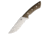 Bark River Los Lobos Fixed Blade Knife, Los Lobos, 12in Overall, 6.25in Satin A2 Tool Steel Blade, Green Canvas Micarta Handle, Brown Leather Belt Sheath, Designed By Shane Wink, 10-117MGC