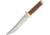 Bark River MacV SOG Recondo CPM154 Fixed Blade Knife, 12.13in Overall, 7in Satin Cpm-154 SS Blade, Natural Canvas Micarta Handle, Brass Guard And Pommel, Black Leather Belt Sheath, 10-156MNC