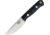 Bark River Micro Bravo CPM154 Fixed Blade Knife, 4.88in Overall, 2.13in Satin Cpm-154 SS Drop Point, Black Canvas Micarta Handle, Brown Leather Belt Sheath, 07-053MBC