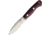 Bark River Mini Tundra Elmax Fixed Blade Knife, 8in Overall, 4in Satin Elmax Steel Blade, Burgundy Canvas Micarta Handle, Brown Leather Belt Sheath, 18-041MBU