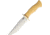 Bark River Vest Pocket Bowie C Ivory Fixed Blade Knife, 5.25in, A2 Tool Steel, Standard Edge, Satin, Antique Ivory, Micarta Handle BA09115MAI