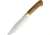 Bark River Vidarr Fixed Blade Knife, 11in Overall, 6.13in Satin A2 Tool Steel Drop Point, Natural Canvas Micarta Handle, Nickel Silver Guard, Collaboration w/Dan Tope, Brown Leather, 10-114MNC