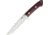 Bark River Wilderness Explorer Fixed Blade Knife, 10.75in Overall, 5.75in Satin Cpm Cru-Wear Steel Drop Point, Maroon Canvas Micarta Handle, Designed By Bob Loveless, Brown Leather, 02-250MBU
