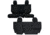 Bartact Jeep Seat Covers Rear Split Bench 2008-2010 Wrangler JKU, 4 Door, Tactical Series, Black/Black, JKSC0810R4BB