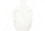 Bash Target Supply AR-500 Steel Target Silhouette Half Size 9x15 in, 3/8 in Thick, Powder Coated White