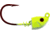 Bass Assassin Red Hook Spring Lock, 1/4 oz, Hook 4/0, 4 per Pack, Chartreuse Flash, 1/4 oz, RSLJ60005