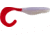 Bass Assassin Walleye Assassin Curly Shad, 4in, 10 per Pack, Albino/Fire Tail, 4, WC33240