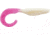 Bass Assassin Walleye Assassin Curly Shad, 4in, 10 per Pack, White/Pink Tail, 4, WC33253