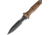 Bastinelli Creations Grozo Fixed Blade Coyote Knife, 11in Overall, 6in Black SW Partially Serrated N690 SS Spear Point Blade, Coyote Brown G10 Handle, Black Kydex Sheath, BAS214CS