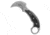 Microtech Bastinelli Iconic Karambit Fixed Blade Knife, 2.25in, CTS-204P, Hawkbill Blade, G-10, Black Handle, Black/Dark Gray, 6.125 inch, BHQ-118539