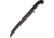 Bastinelli Creations Separateur Knife, 18.75in Overall, 13in Black Oxide Coated 12C27 Sandvik SS Modified Tanto Blade, Black Sculpted G10 Handle, Black Leather Sheath, SPARATEUR CERAKOTE