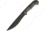 Bastinelli Creations SILENCE Large Fixed Blade Knife, 7.25 black stonewash finish Bohler N690 stainless, Green canvas micarta handle, SILENCE LARGE PLAIN EDGE