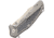 Bastion BRAZA EDC Linerlock Stingray Folding Knife, 3.88in Satin Cpm S35Vn SS Blade, Gray Titanium Handle, Thumb Stud, Pocket Clip, Stingray Style Handle Inlay, Gift Boxed, Gray, BRAZA-S35VN-SITT