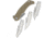 Bastion NIB Interchangeable Linerlock Folding Knife, 3.75in Satin 5Cr13Mov SS, Tan G10 Handle, Comes w/Three Interchangeable Blades Clip Point, Drop Point, Sawback Clip Point, Tan, BSTN-NIBKNF3-TAN