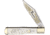 Battle Axe White Conqueror Folding Hunter Knife, 5.25in Closed, Stainless Steel, Mirror Clip Blade, White Jigged Bone Handle, 5100WB