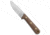 Battle Horse Knives Battle Horse Knives Woodsman Pro Fixed Blade Natural Micarta 3.8" Satin BHK, Brown, O1, adult, BHQ-49447