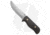 Battle Horse Knives Hawg Dog Fixed Blade Knife, 4.75in, A2, Normal Blade, Micarta Black Handle, Steel/Black, 9.25in, BHQ-37845