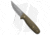 Battle Horse Knives Sisu Fixed Blade Knife, 3.50in, O1, Normal Blade, Micarta Green Handle, Steel/Green, 8.25in, BHQ-198254