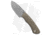 Battle Horse Knives Slug Fixed Blade Knife, 2.50in, O1, Drop Point Blade, Micarta Green Handle, Steel/Green, 6.70in, BHQ-198232