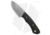 Battle Horse Knives Slug Fixed Blade Knife, 2.80in, O1, Drop Point Blade, Micarta Black Handle, Steel/Black, 6.68in, BHQ-198228