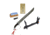 Battling Blades Cutlass Bundle Damascus Steel Cutlass Sword Maintenance Kit Sharpener - Sword Stand, 7222604464300