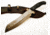 Battling Blades Tanto Hunter Bowie Knife, High Carbon Damascus Steel Blade, 1497383370786
