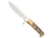 Bear and Son Knives Baby Bowie Fixed Blade Knife, 3in, High Carbon Stainless Steel, Genuine India Stag Bone Handle, 500 1/2