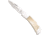 Bear and Son Knives Midsize Lockback Folding Knife, 2.75in, High Carbon Stainless Steel, Clip Point, White Smooth Bone Handle, WSB61