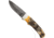 Bear and Son Knives Pro Skinner Fixed Blade Knife w/ Leather Sheath, 3.13in, High Definition Damascus Steel, Genuine India Stag Bone Handle, 549D