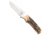 Bear and Son Knives Skinner Fixed Blade Knife, 2.88in, 440 Stainless Steel, Skinner, Genuine India Stag Bone Handle w/ Leather Sheath, 548