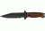 Bear Ops Close Quarters Combat Fixed Knife, Black Titanium Finish, Cocobolo Wood Handle BC31004