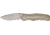 Bear Ops Manual Control Fold Knife, SS partially serrated Drop Point Blade, Polished desert tan G-10 Handle BC32001