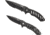 Bear &amp; Son Cutlery Brisk 1.0 Comb Set 4 1/16 Black Folder &amp; 9 3/4 Black Fixed Blade - 71700