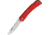 Bear &amp; Son Cutlery Small Farmhand Folding Knife, 3.63in Closed, 2.63in, High Carbon Stainless Steel, Satin Blade, Red Aluminum Handle, 137LRD
