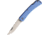 Bear &amp; Son Cutlery Small Farmhand Folding Knife, 3.63in Closed, 2.63in, High Carbon Stainless Steel, Satin Blade, Blue Aluminum Handle, 137LBL