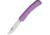 Bear &amp; Son Cutlery Small Farmhand Folding Knife, 3.63in Closed, 2.63in, High Carbon Stainless Steel, Satin Blade, Purple Aluminum Handle, 137LPL