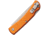 Bear &amp; Son Cutlery Small Farmhand Folding Knife, 3.63in Closed, 2.63in, High Carbon Stainless Steel, Satin Blade, Orange Aluminum Handle, 137LOR